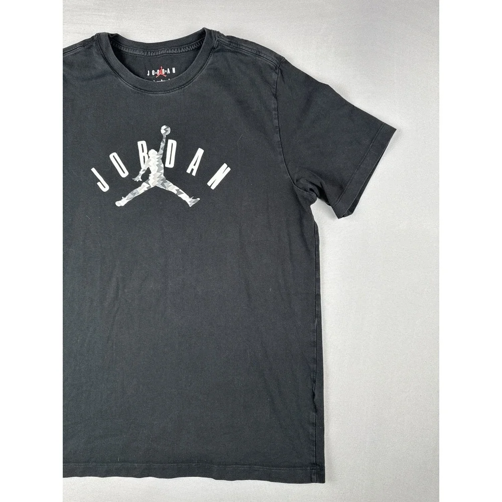 Nike Air Jordan Jumpman T Shirt Mens Large Black Basketball Logo Tee